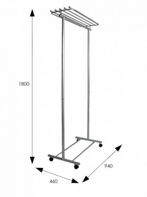 Вешалка гардеробная М-9 металлик в Талице - talica.mebel24.online | фото