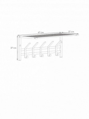 Вешалка-полка Торонто 21 в Талице - talica.mebel24.online | фото 3