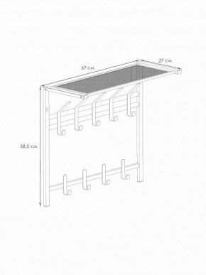 Вешалка-полка Торонто 22 в Талице - talica.mebel24.online | фото 2