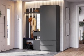 ДЕНВЕР Вешалка с зеркалом (Графит серый) в Талице - talica.mebel24.online | фото