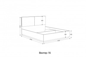 ВИНТЕР - 16 ПМ Кровать 1600 с ортопедом с ПМ НК в Талице - talica.mebel24.online | фото 2