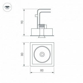 Встраиваемый светильник Arlight CL-SIMPLE-S80x80-9W Day4000 (BK, 45 deg) 026875 в Талице - talica.mebel24.online | фото 9