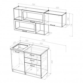 ЯНА Кухонный гарнитур Экстра (1700 мм) в Талице - talica.mebel24.online | фото 2