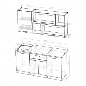 ЯНА Кухонный гарнитур Стандарт (1600 мм) в Талице - talica.mebel24.online | фото 2