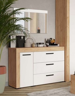 Зеркало Адель белый/дуб крафт золотой в Талице - talica.mebel24.online | фото 2
